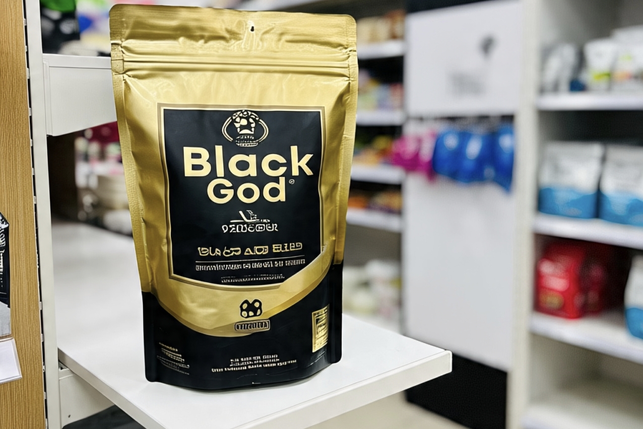 Black and Gold Dog Food