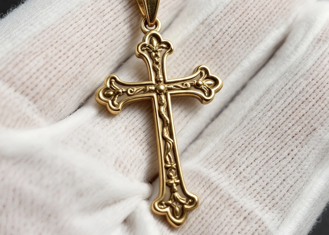 10K Gold Cross Pendant