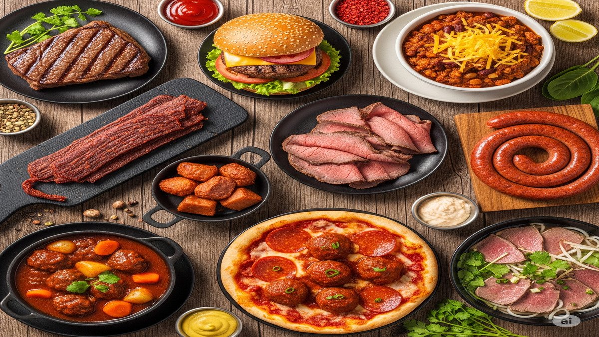 10 food products made from beef