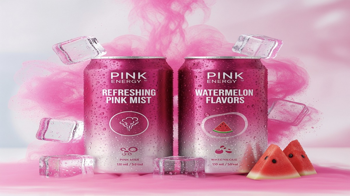 Pink Energy Drinks