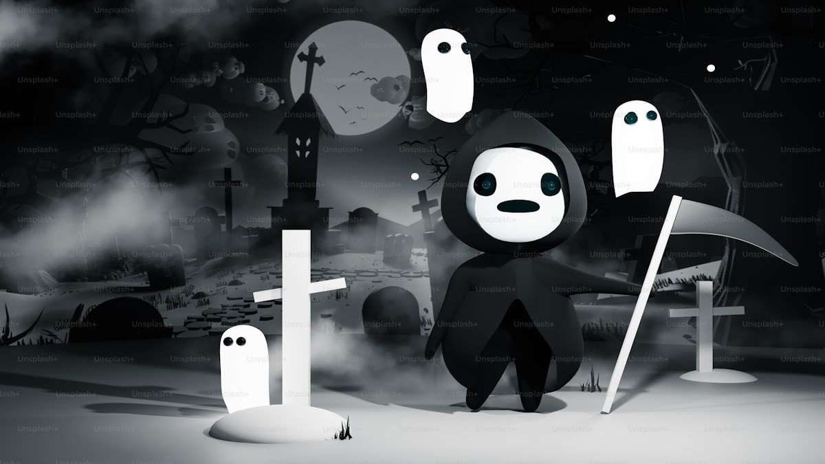 black and white cartoon