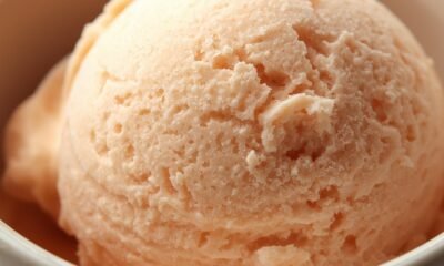 Asian peach ice cream