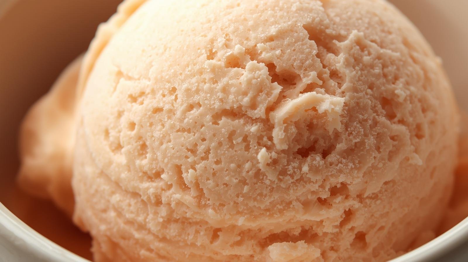 Asian peach ice cream