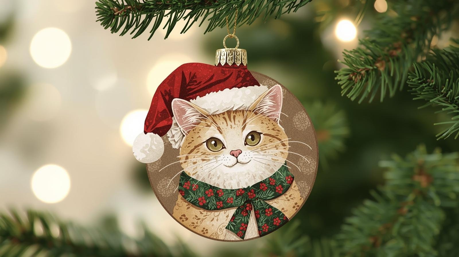 cat Christmas ornament