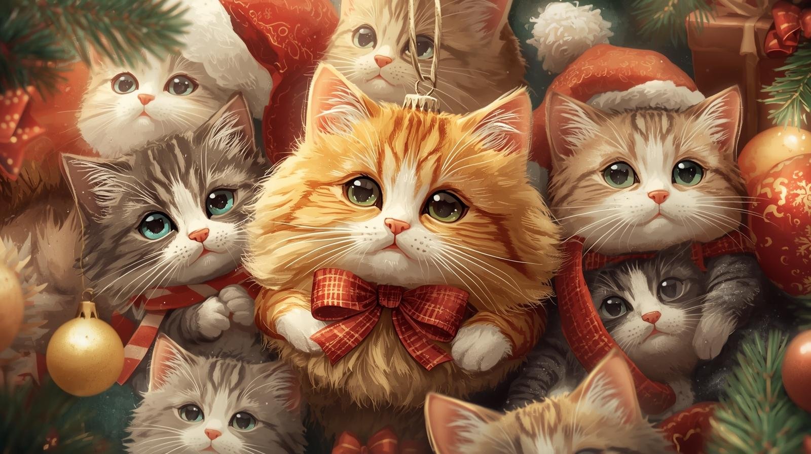 Cat Christmas ornaments