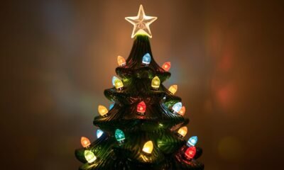 ceramic light up Christmas tree